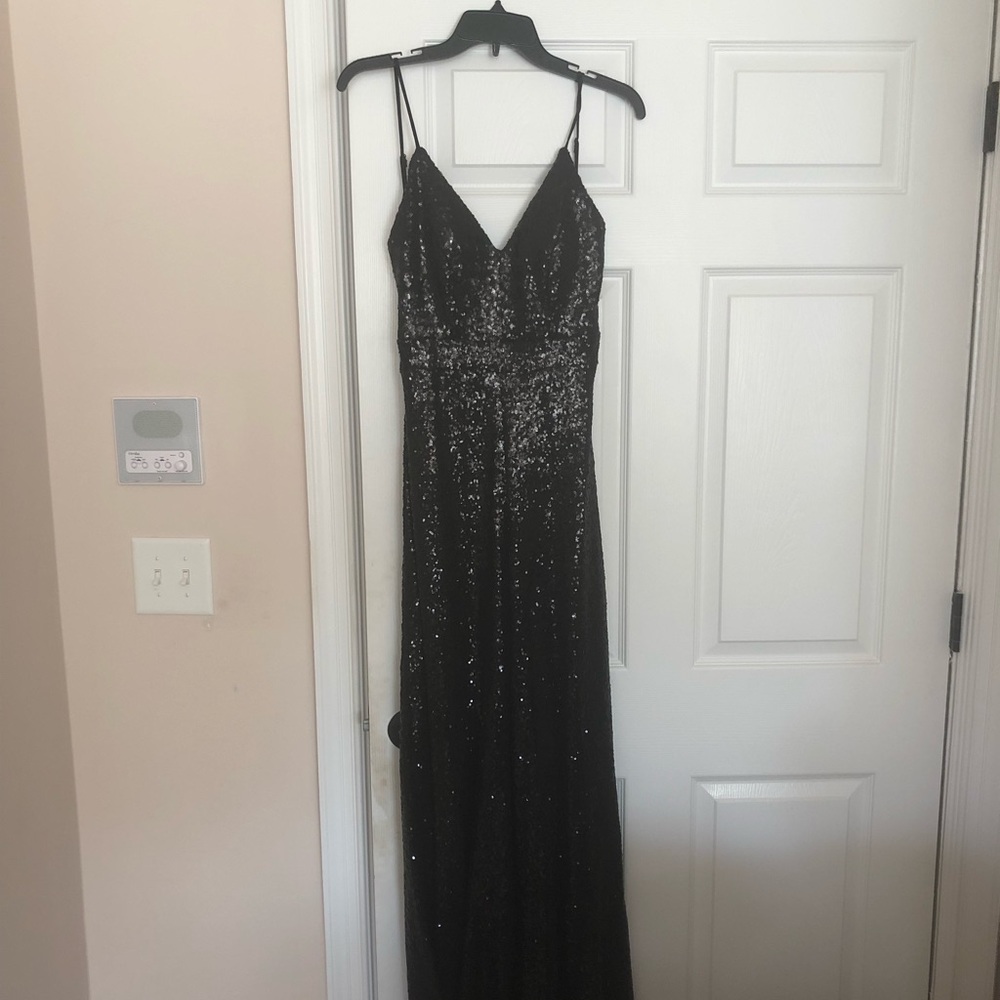 Black sequin maxi formal gown. Only worn once!